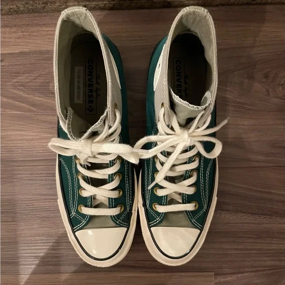 Converse Unisex Chuck 70 Colorblock Sneakers, Light Field Surplus, Green - Picture 4 of 8